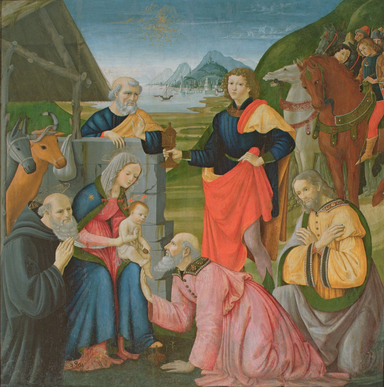 Klanění tří králů od Domenico Ghirlandaio