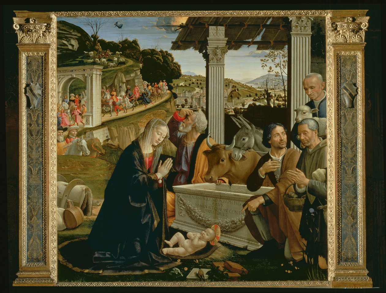 Klanění pastýřů, 1485 (podrobnosti viz 33456) od Domenico Ghirlandaio