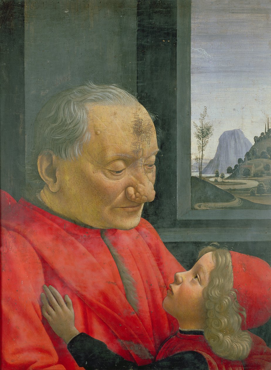 Starý muž a chlapec, 80. léta 14. století od Domenico Ghirlandaio