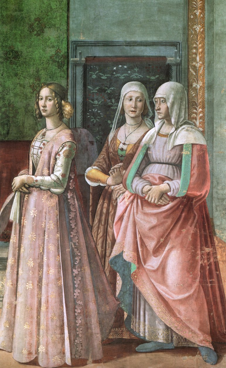 fresky cappella tornabuoni ve Florencii od Domenico Ghirlandaio