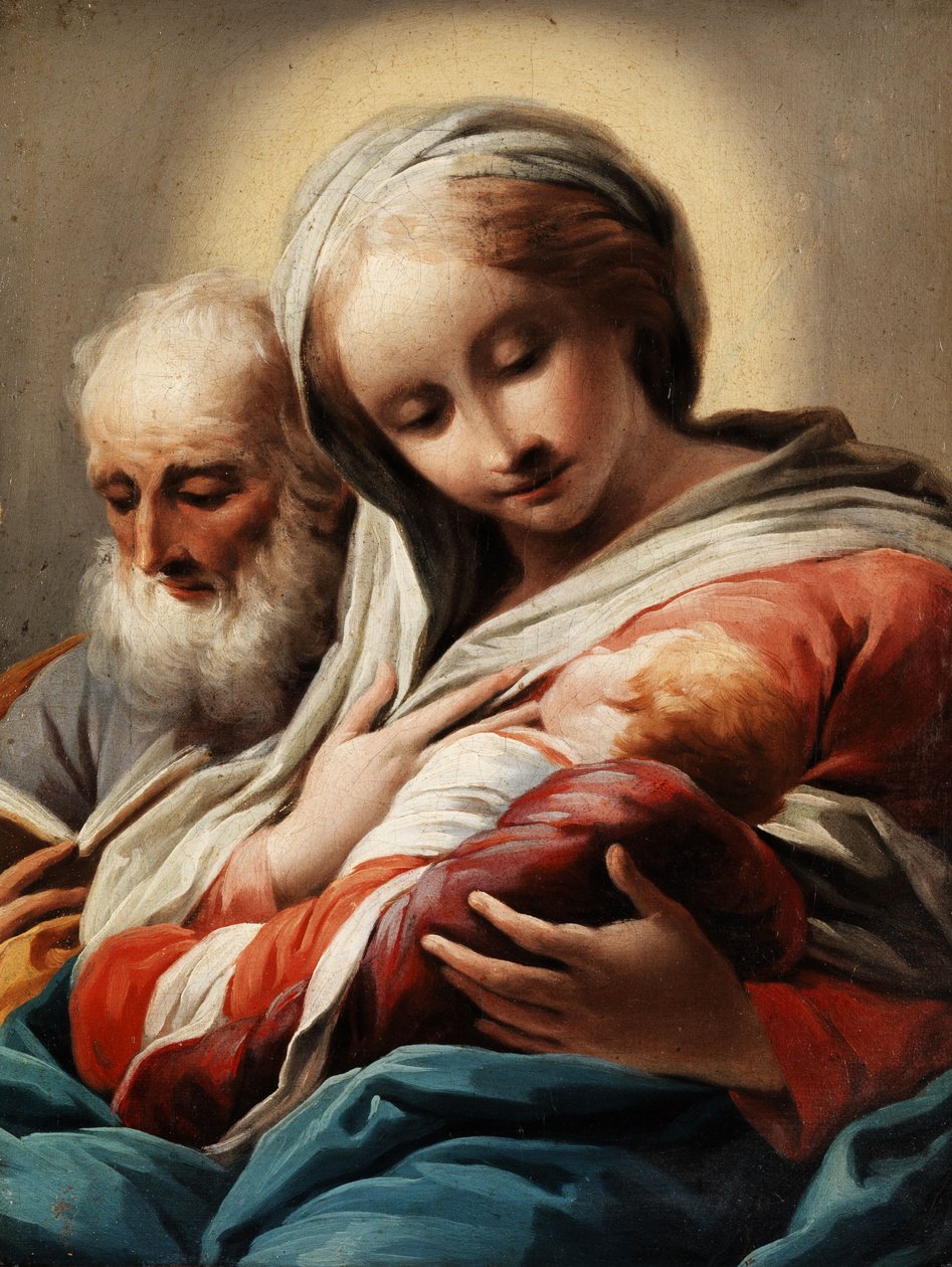 Marie s dítětem a Josef od Domenico Pedrini