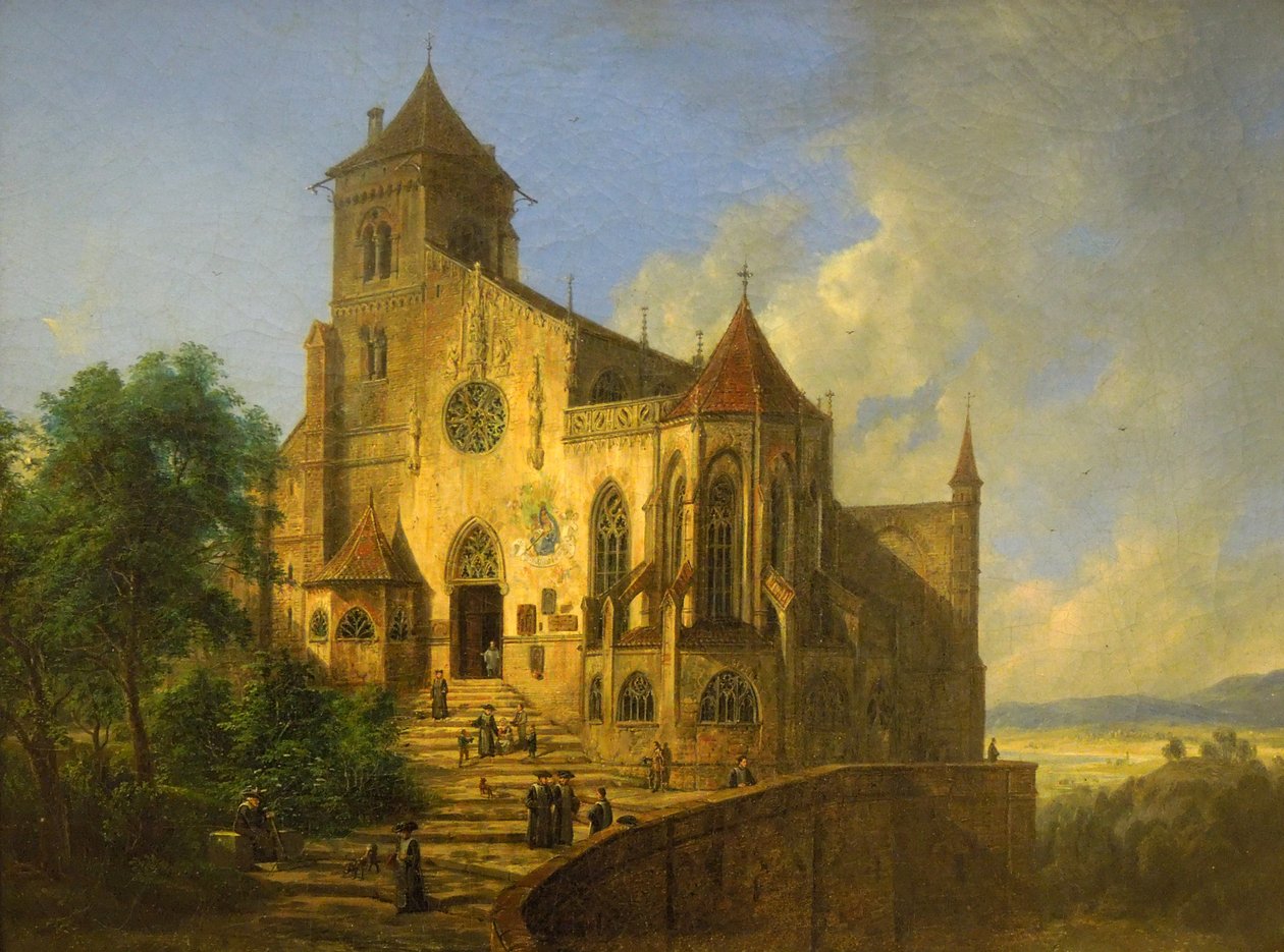 Krajina s kostelem od Domenico Quaglio the Younger