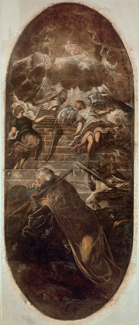 Jakubův žebřík od Domenico Robusti Tintoretto