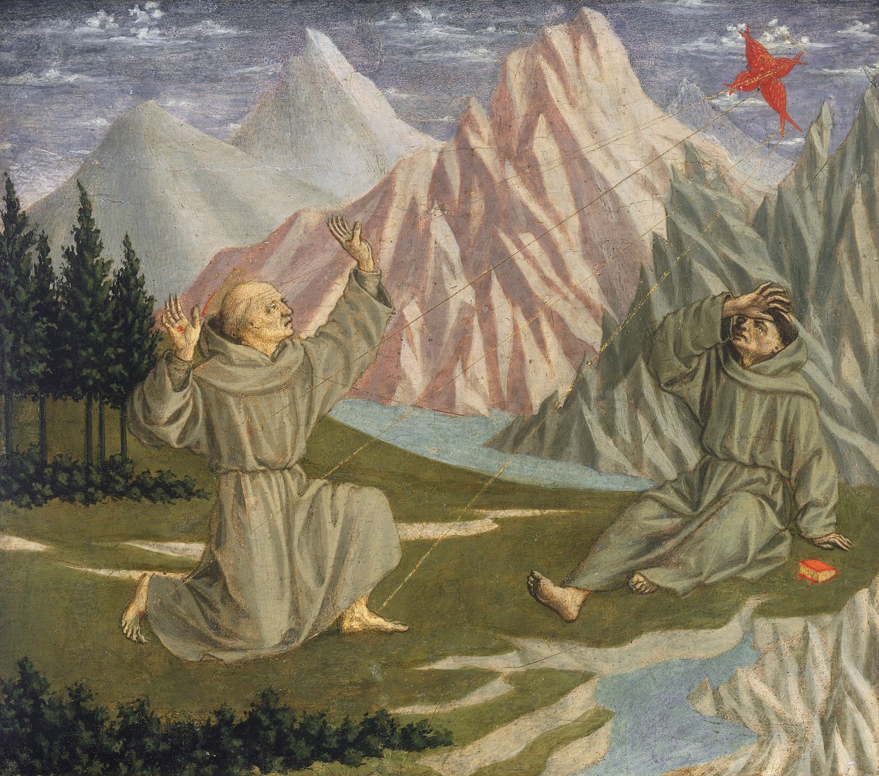 Saint Francis Receiving the Stigmata, c. 1445-50 (teplota na panelu) od Domenico Veneziano