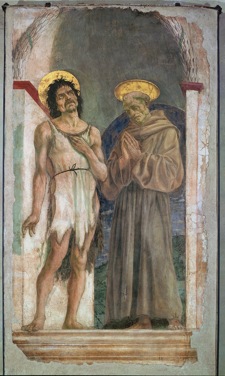 Svatý Jan Křtitel a svatý František z Assisi od Domenico Veneziano