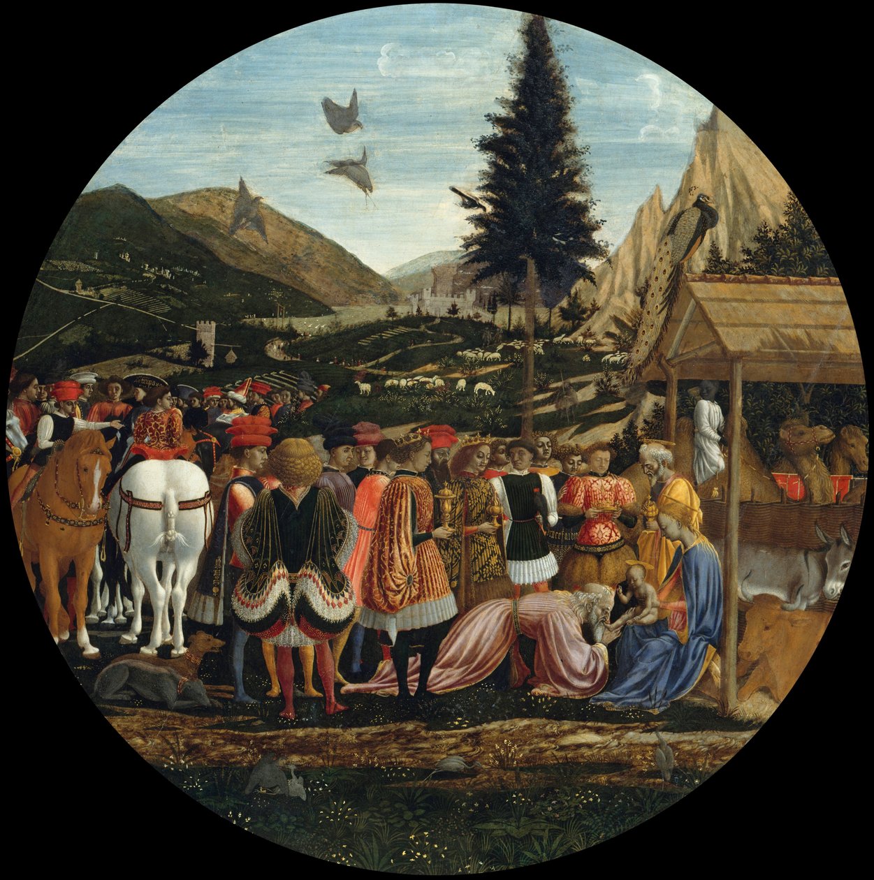 Klanění tří králů od Domenico Veneziano