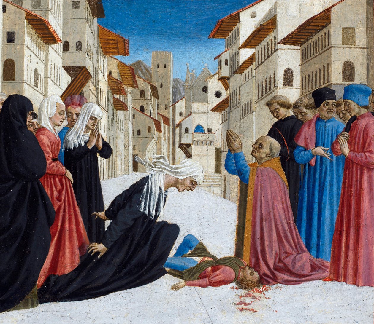 Zázrak sv. Zenobia, 1442-48 (tempera na panelu) od Domenico Veneziano