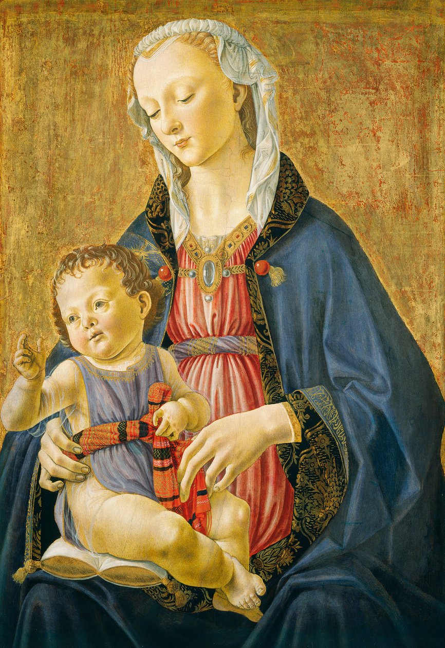 Madonna a dítě, c. 1470-75 (teplota na panelu) od Domenico Ghirlandaio