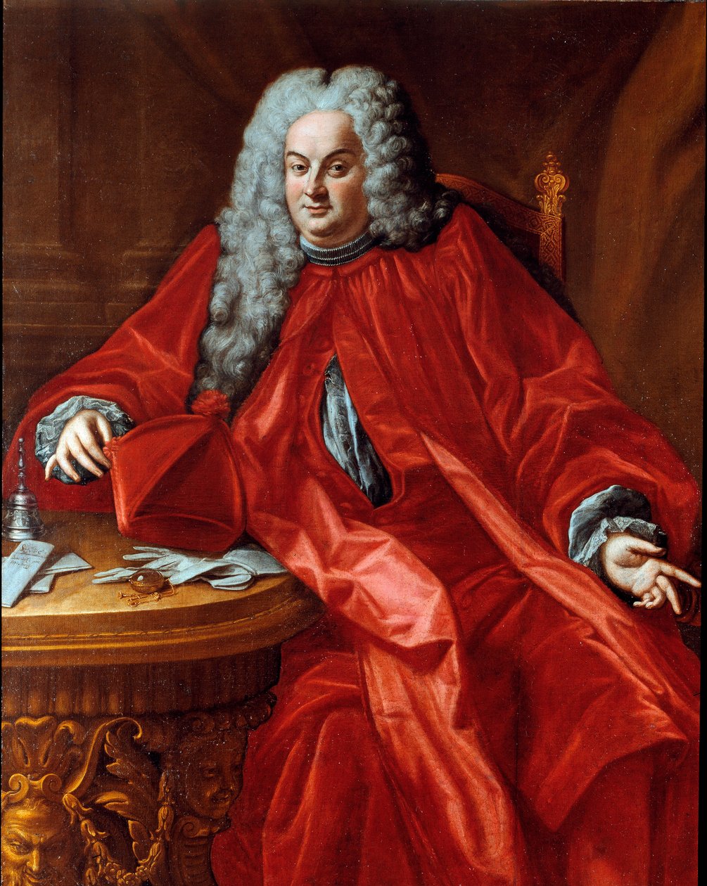 Portrét Domenica Canevariho (1683-1745) dóže Genové republiky mezi 1742 a 1744 Malba připisovaná Domenicu Bocciardovi (1686-1746) Slunce 18. století. 160x130 cm Sestri Levante, Galleria Rizzi od Domenico (attr.to) Bocciardo