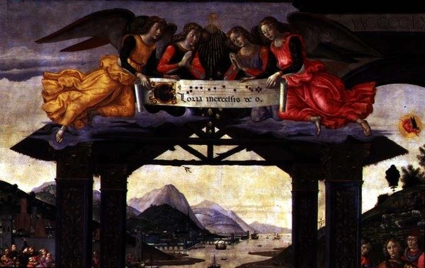 Klanění tří králů, 1488 (tempera na panelu) (detail 120249) od Domenico Ghirlandaio