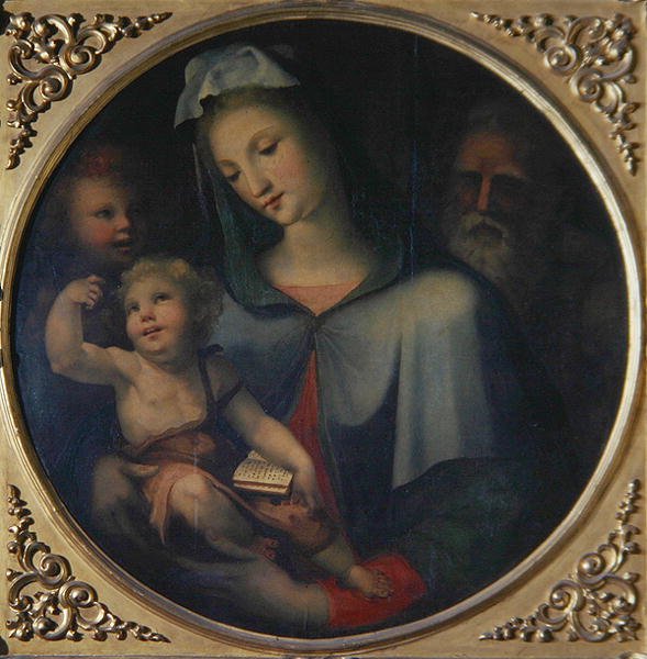 Svatá rodina s mladým sv. Janem Křtitelem, kolem roku 1518 (olej na desce) od Domenico Beccafumi