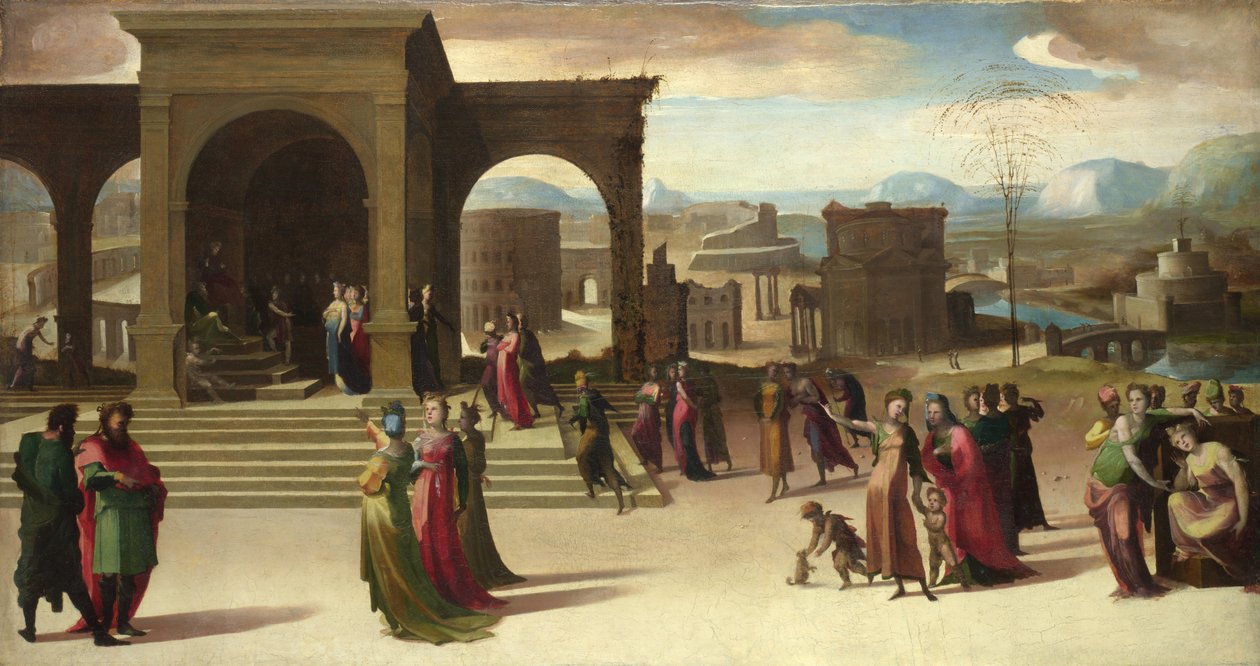 Příběh Papirius, polovina 1520s od Domenico di Pace Beccafumi  