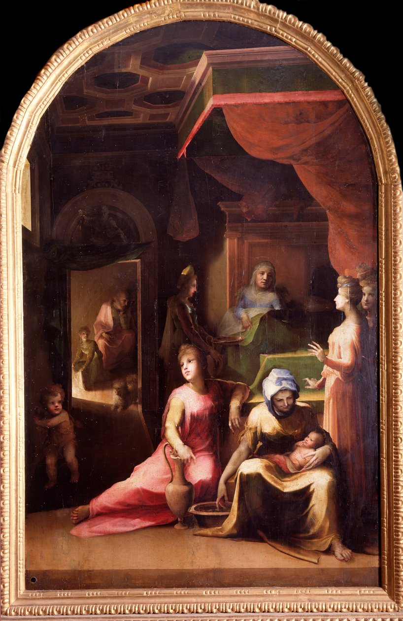 Narození panny (malba, cca 1540-1543) od Domenico Beccafumi