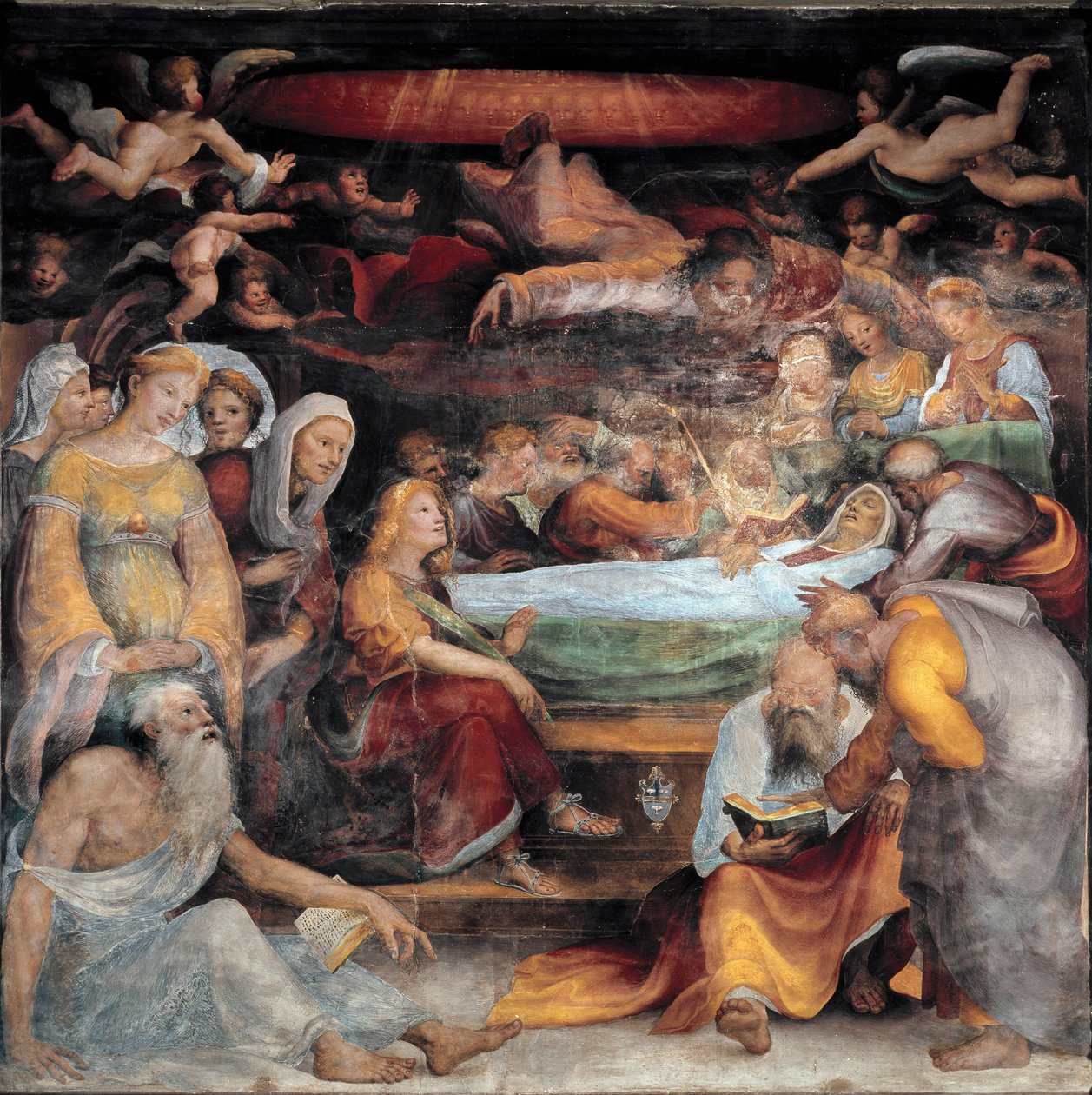 Smrt Panny. Obraz Domenica Beccafumiho (1486-1551) od Domenico Beccafumi