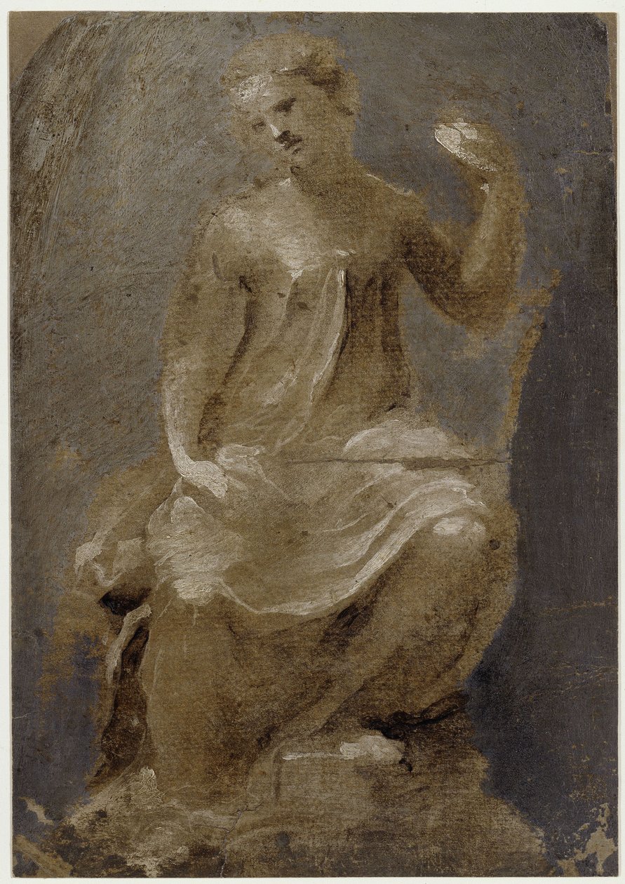 Trůnící ženská postava (Amor Patriae) od Domenico Beccafumi