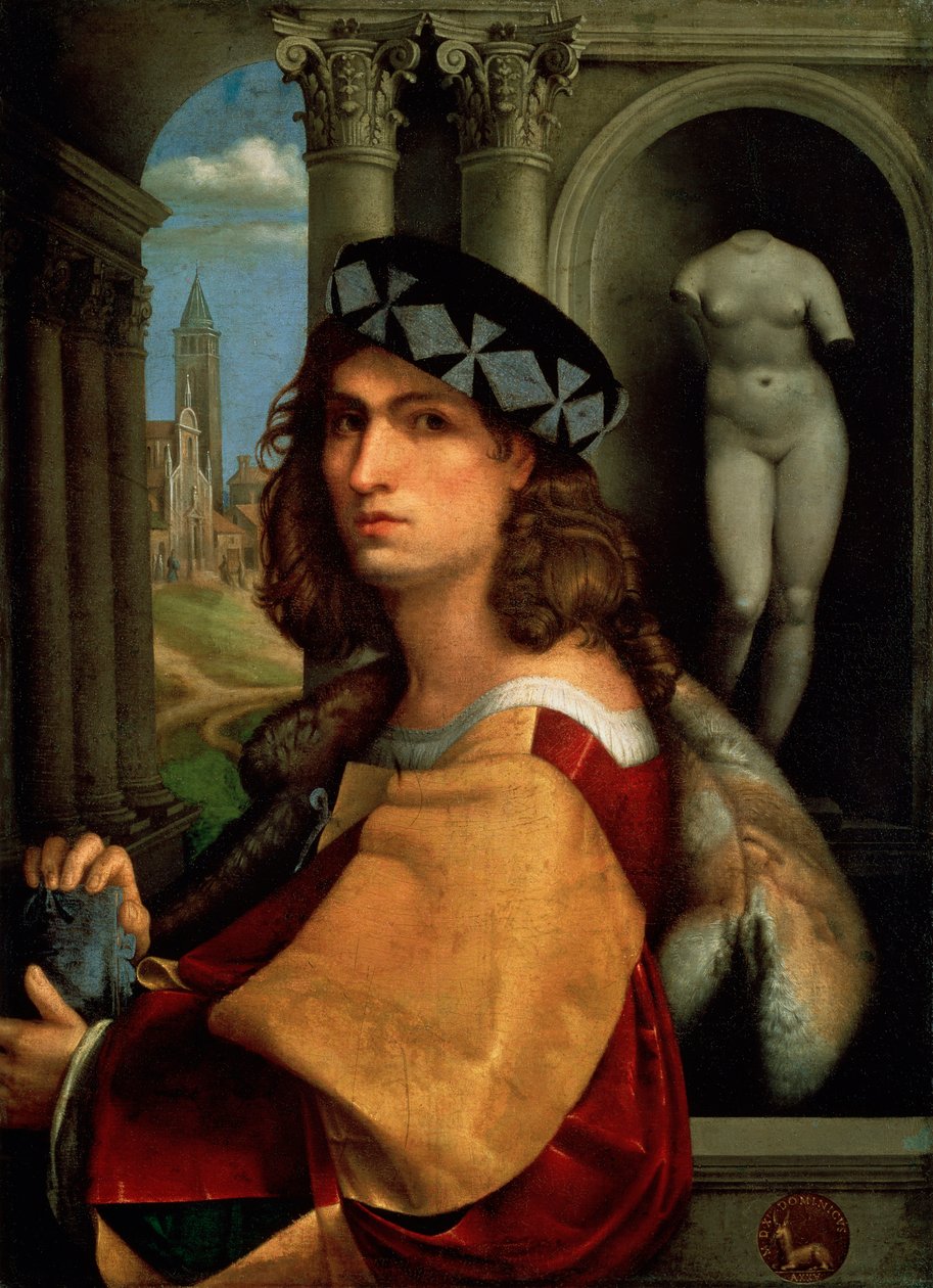 Portrét muže, autoportrét, 1512 od Domenico Capriolo