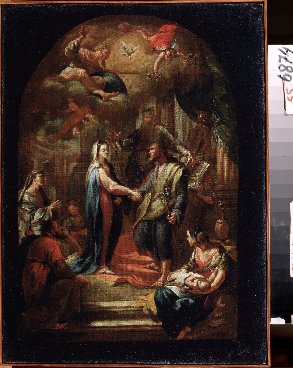 "Svatba Panny Marie" (Svatba Marie a Josefa) Obraz Domenica Corviho (1721-1803) Státní muzeum umění z 18. století, Tula, Rusko od Domenico Corvi