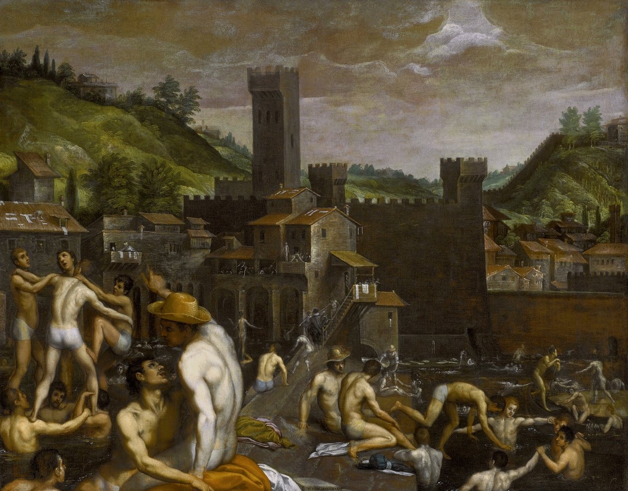 Koupající se v San Niccolo od Domenico Cresti