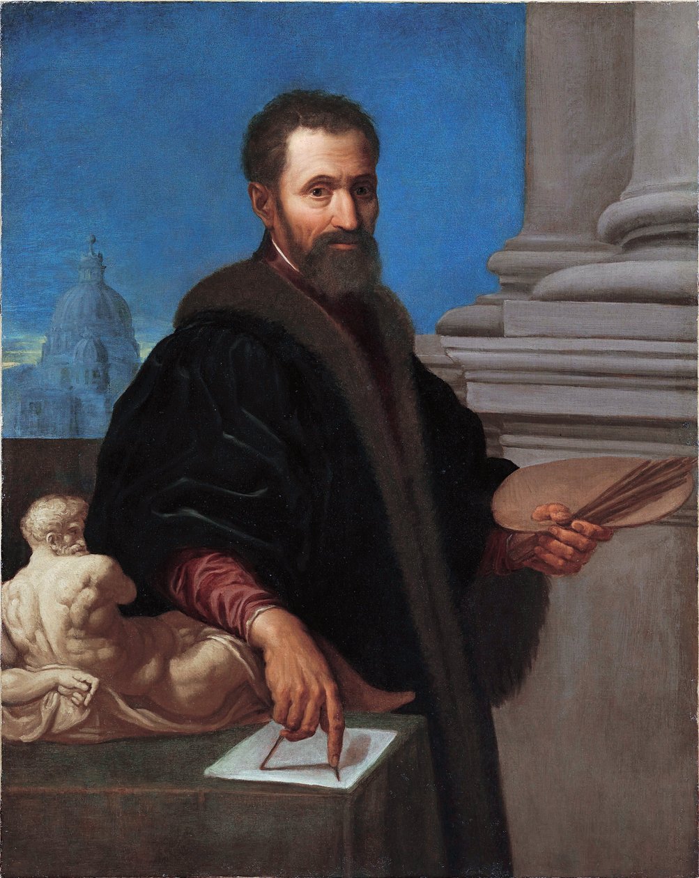 Portrét Michelangela Buonarrotiho od Crestiho (zvaný Il Passignano), Domenico (1559-1638) - Olej na plátně - Galleria Enrico Lumina, Bergamo od Domenico Cresti