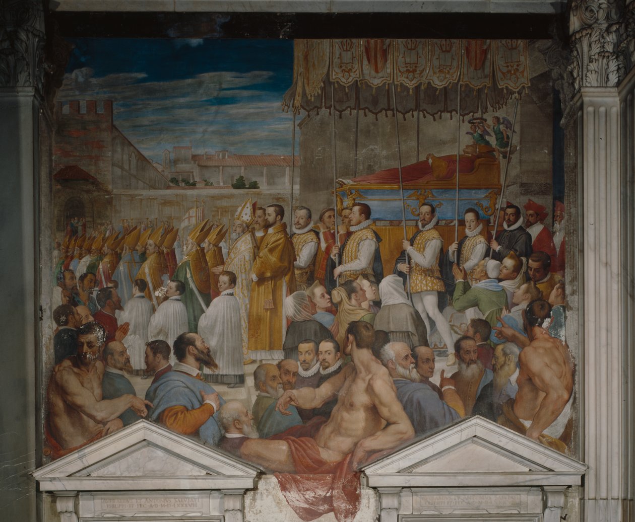 Procesí těla svatého Antonína, 1589 (freso) od Domenico Cresti