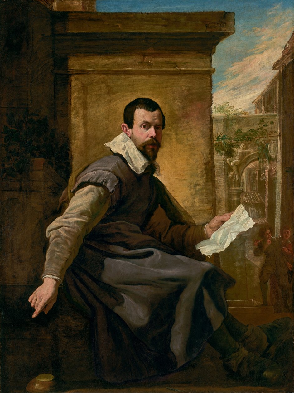 Portrét muže s notami od Domenico Fetti