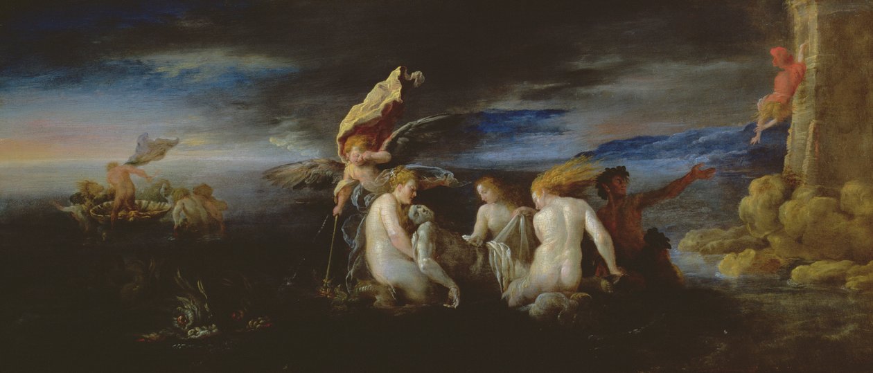 Hrdina a Leander (panel) od Domenico Fetti or Feti