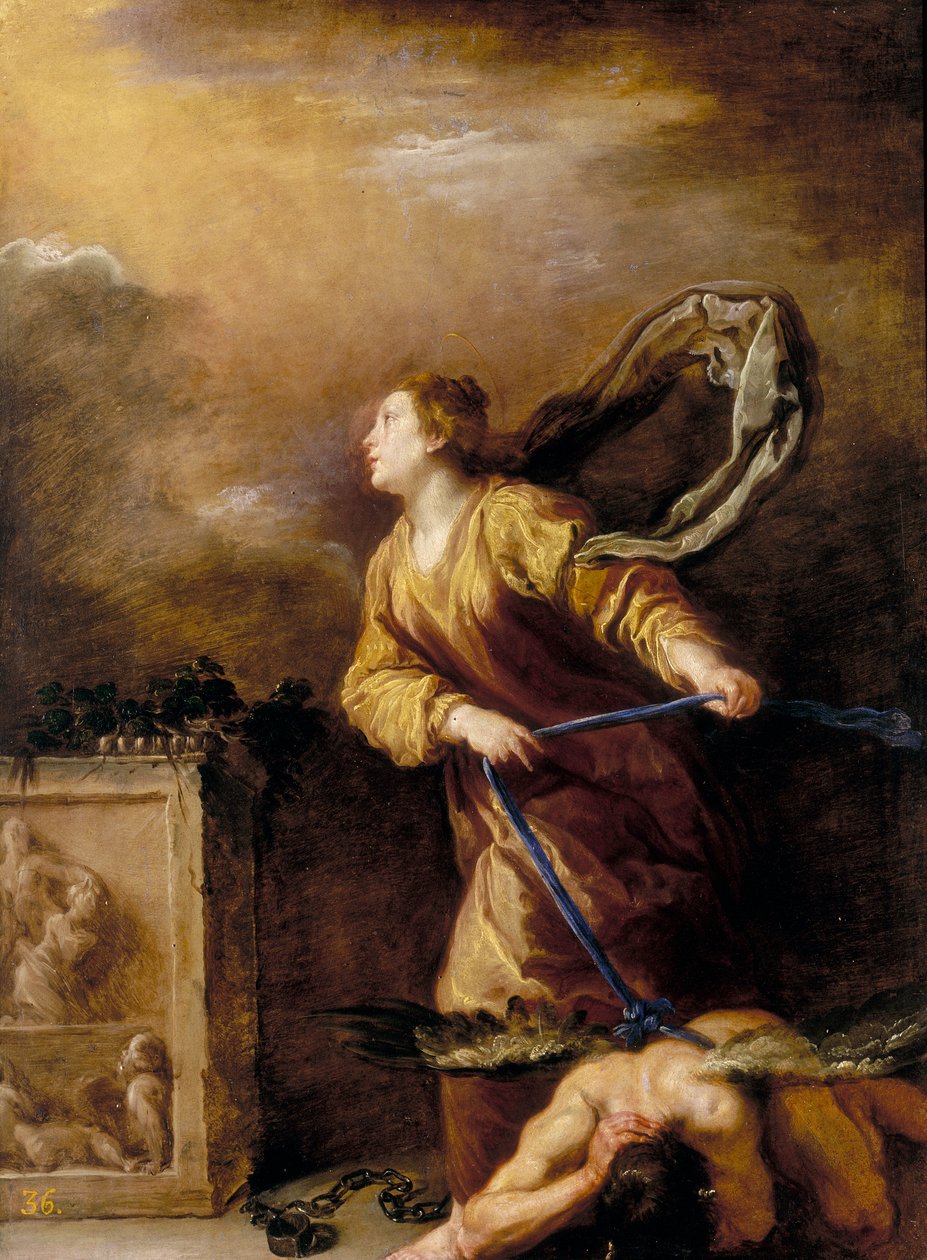 Svatá Margherita z Cortony od Domenico Fetti or Feti