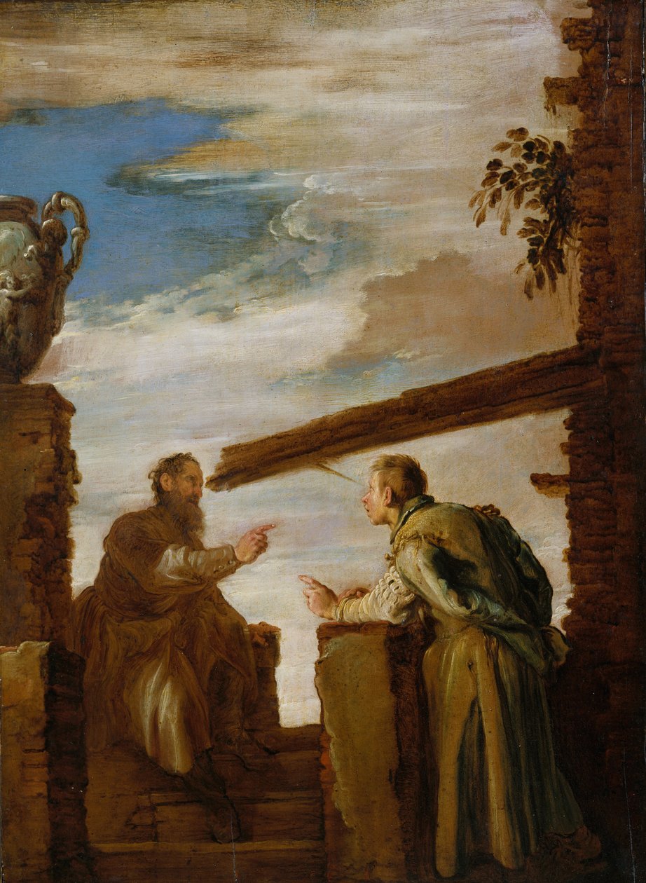 Podobenství o trámu a břevnu, cca 1619 od Domenico Fetti or Feti