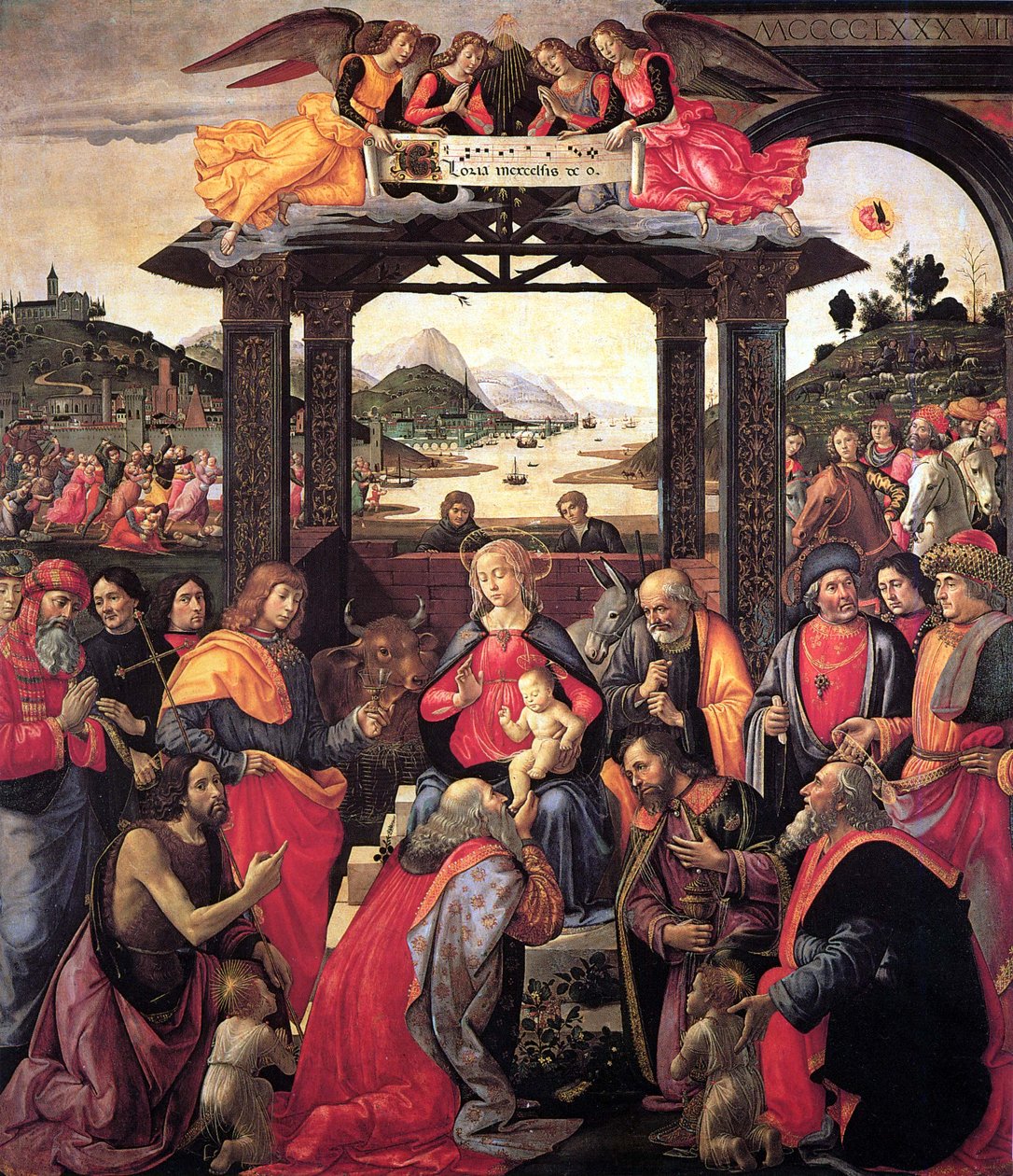 Klanění mudrců z Ospedali degli Innocenti od Domenico Ghirlandaio