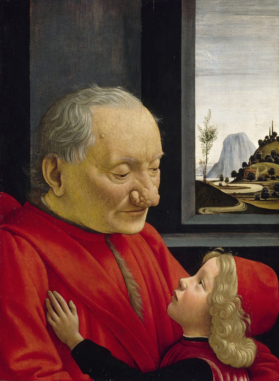 Starý muž a jeho vnuk, 1488 od Domenico Ghirlandaio