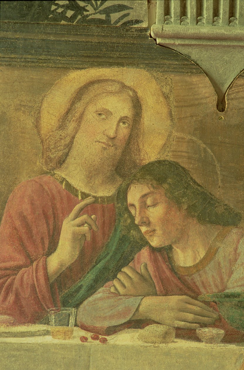 Kristova hlava, z Poslední večeře, 1480 od Domenico Ghirlandaio