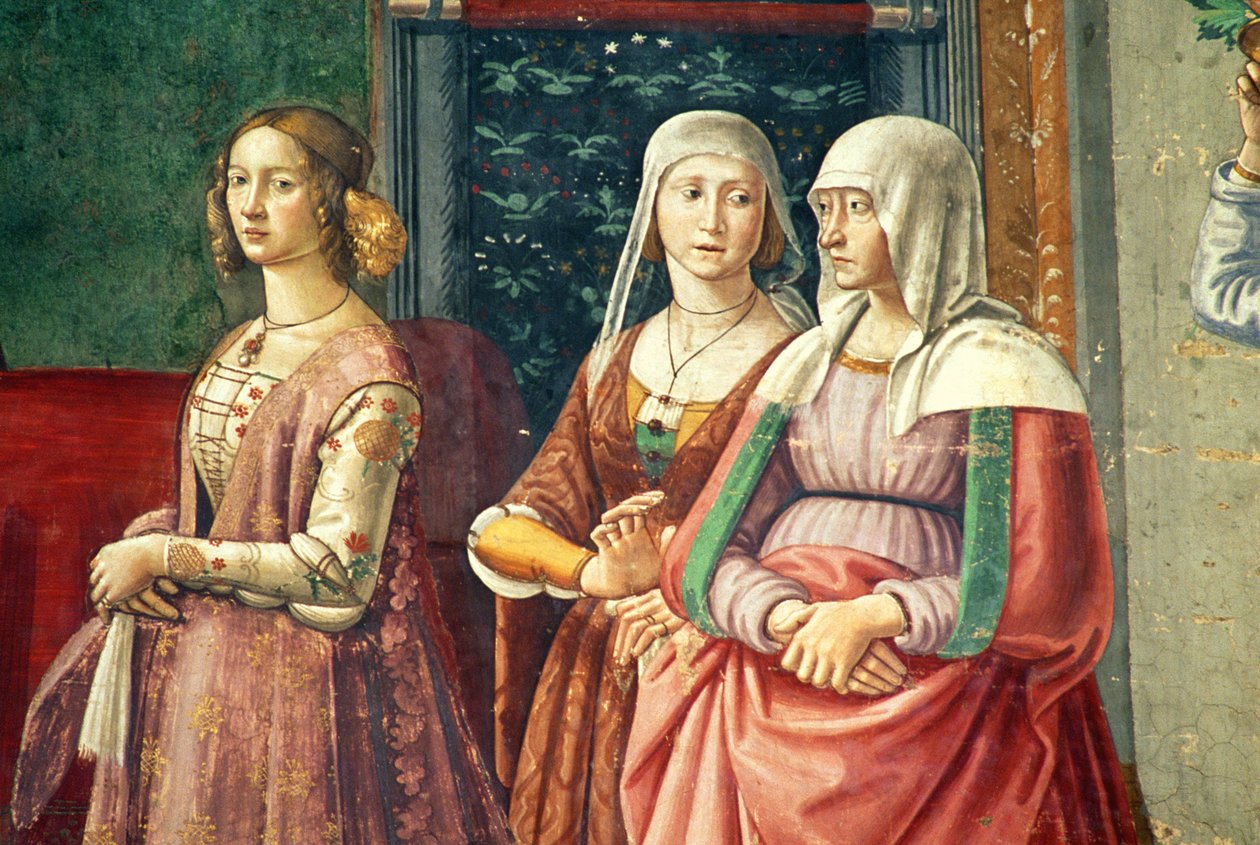 Florentské dámy, od Narození sv. Jana Křtitele od Domenico Ghirlandaio