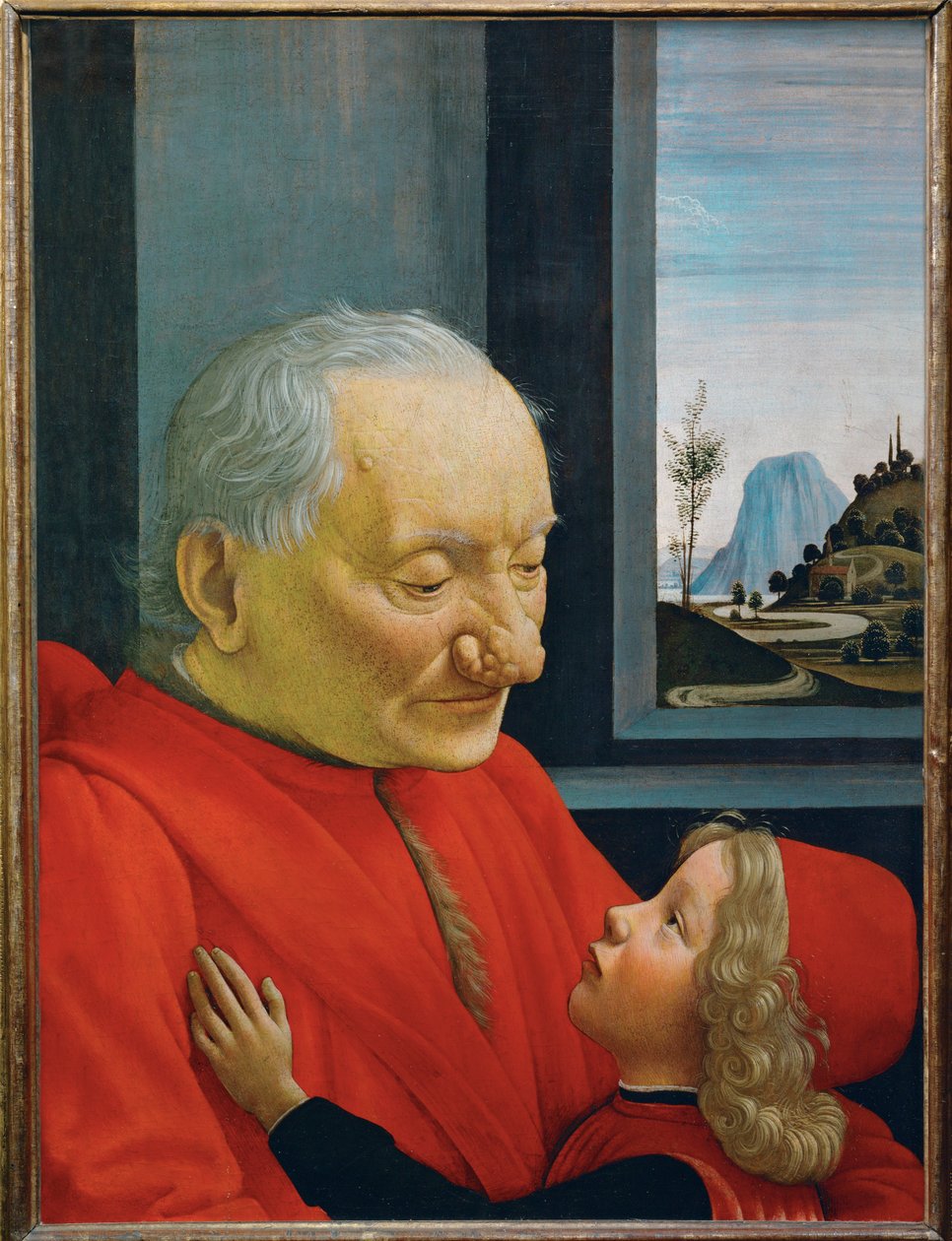 Portrét starého muže a mladého chlapce - ... od Domenico Ghirlandaio