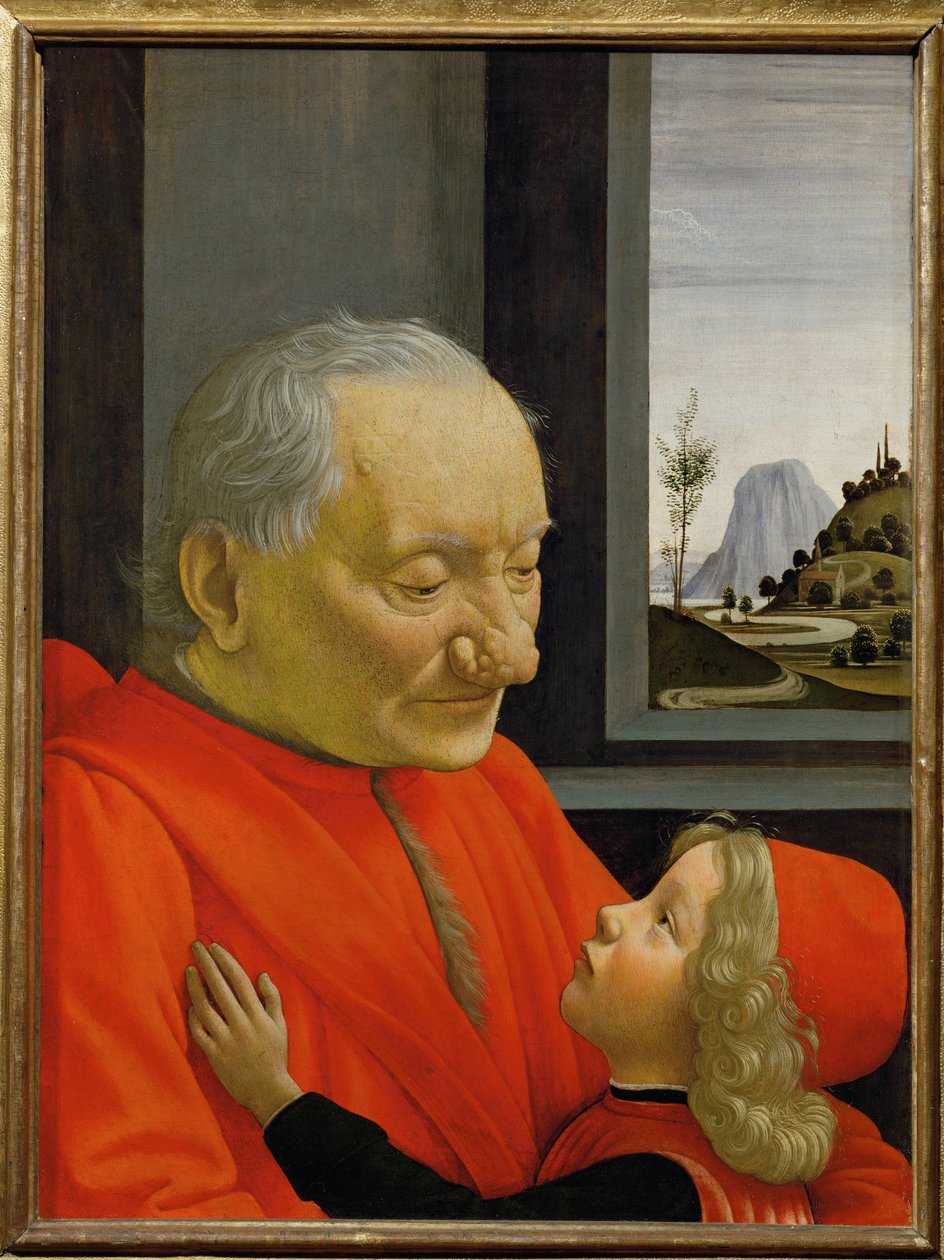Portrét starého muže a mladého chlapce - ... od Domenico Ghirlandaio