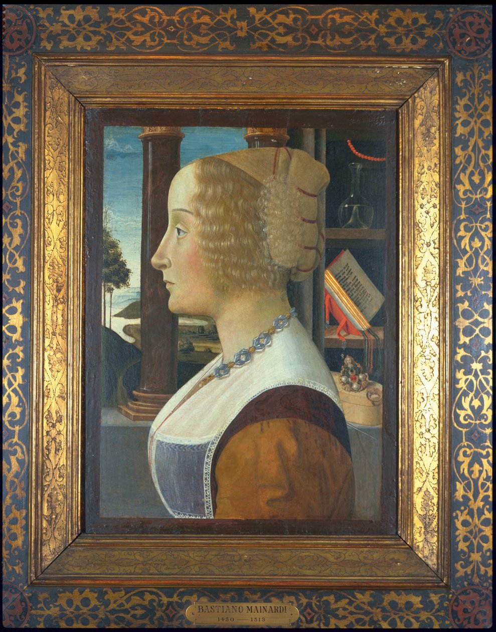 Portrét ženy, cca 1490 (tempera na panelu) od Domenico Ghirlandaio