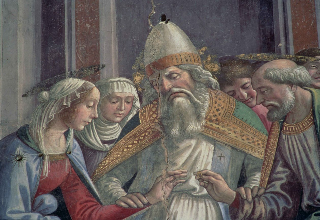 Přijetí prstenu ze svatby Panny Marie od Domenico Ghirlandaio