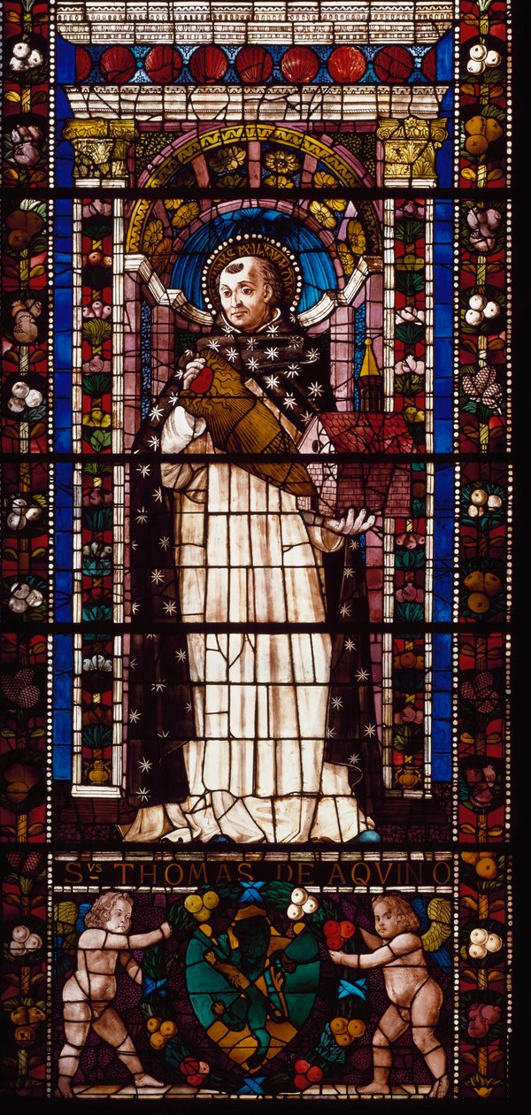 Reprezentace svatého Tomáše Akvinského (Vitráže od Domenico Ghirlandaio
