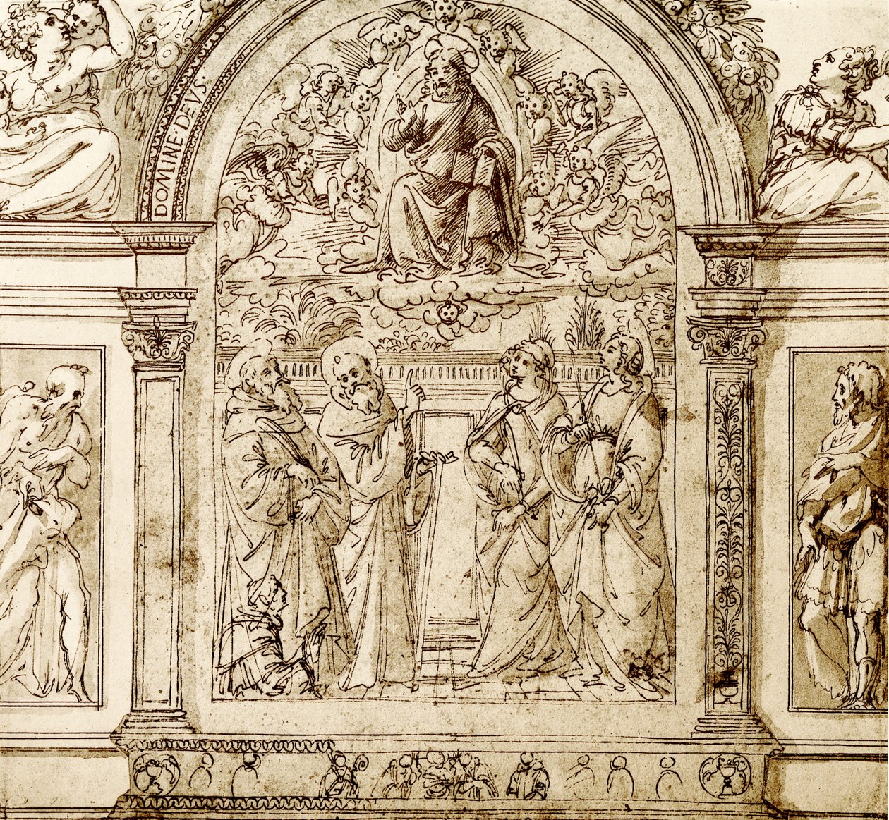 Žehnající Spasitel v oblacích od Domenico Ghirlandaio