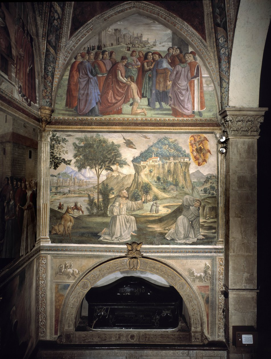 pohřeb svatého Františka od Domenico Ghirlandaio