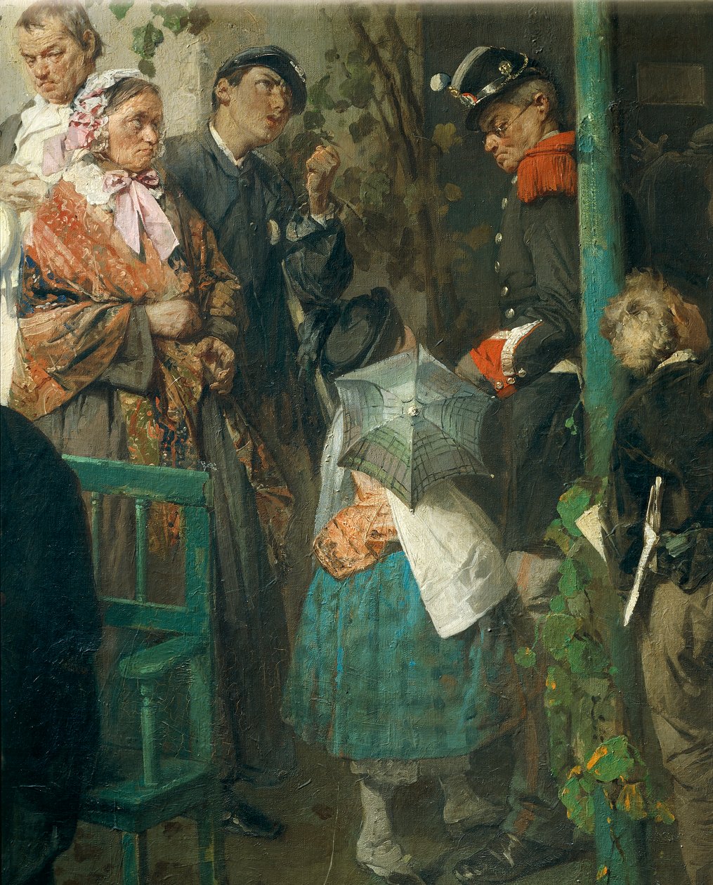 Zprávy o míru ve Villafrance, Domenico Induno, detail od Domenico Induno