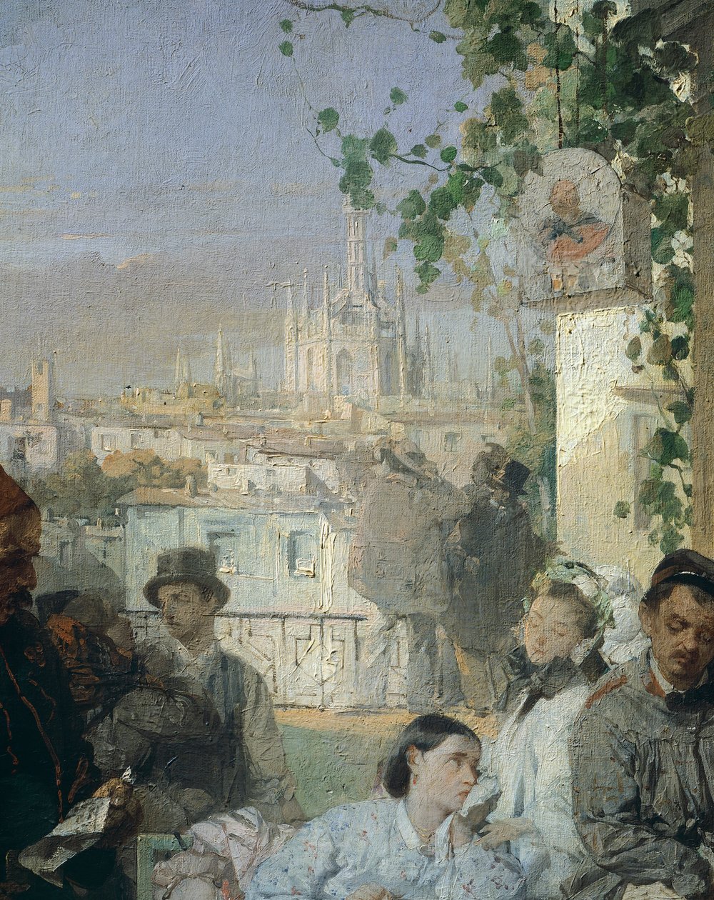 Zprávy o míru ve Villafrance, Domenico Induno, detail od Domenico Induno