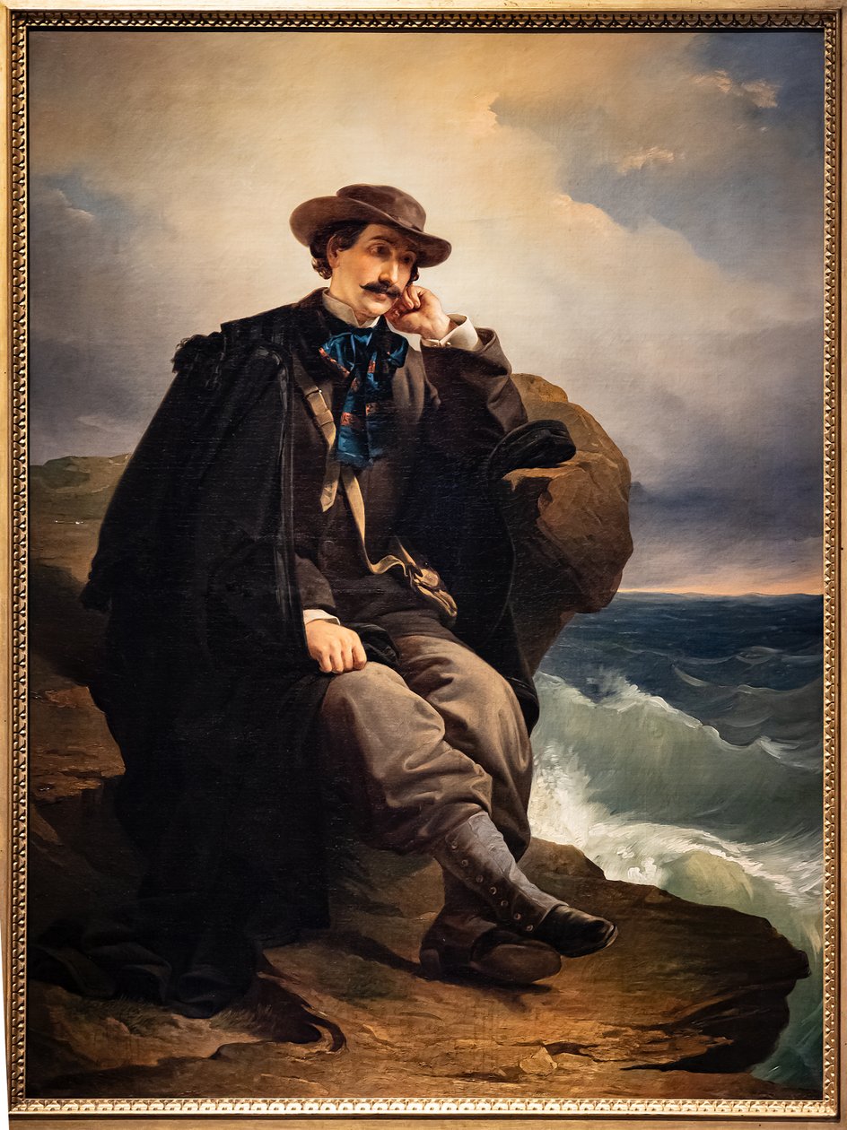 Portrét básníka Alearda Aleardiho, kolem roku 1850 (olejomalba na plátně) od Domenico Induno
