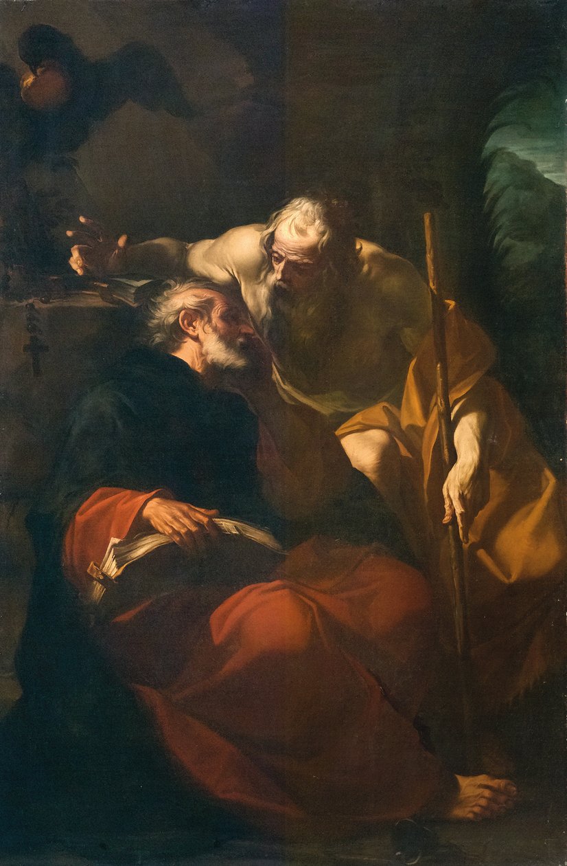 Svatý Benedikt a poustevník od Domenico Maria Viani
