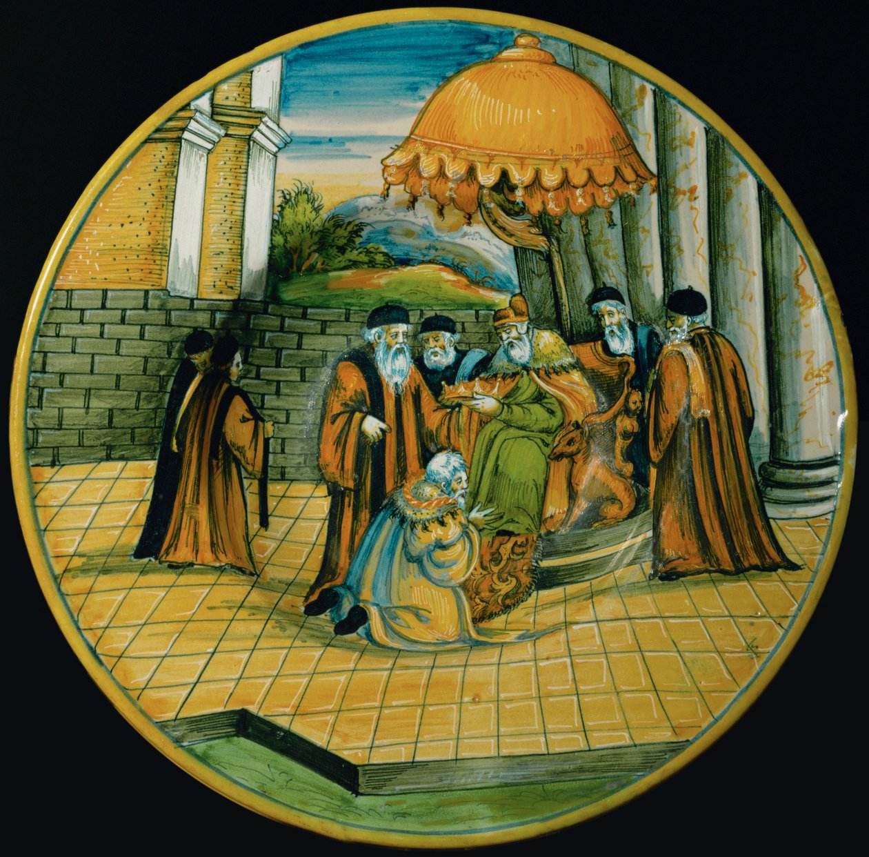 Dóže Enrico Dandolo korunuje Baldwina I. od Domenico Master