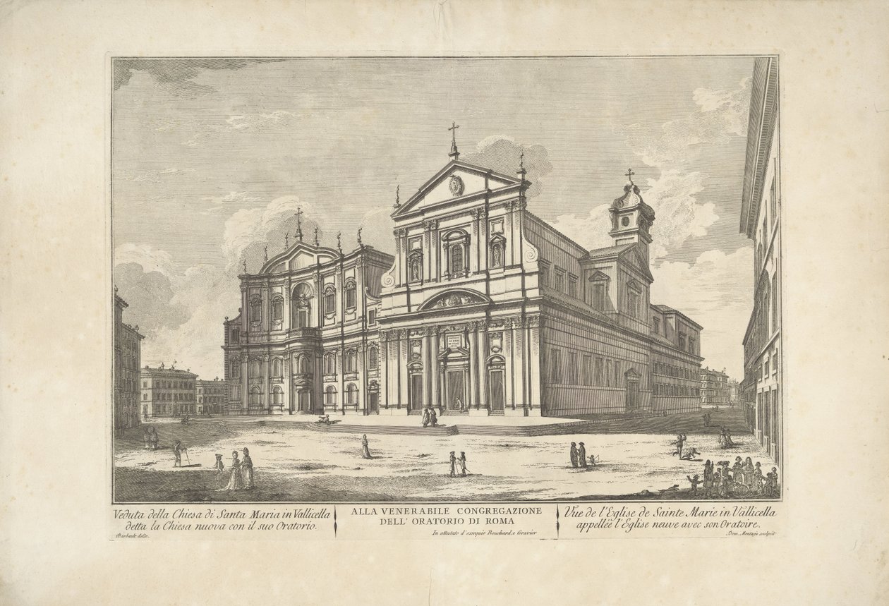 Nová církev v Římě Pohled na kostel S. Maria ve Vallicelle zvaný nový kostel s oratoří / Vue de l