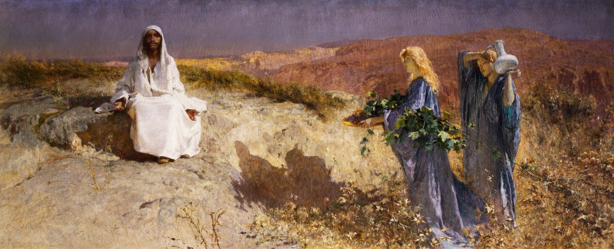 Kristus na poušti od Domenico Morelli