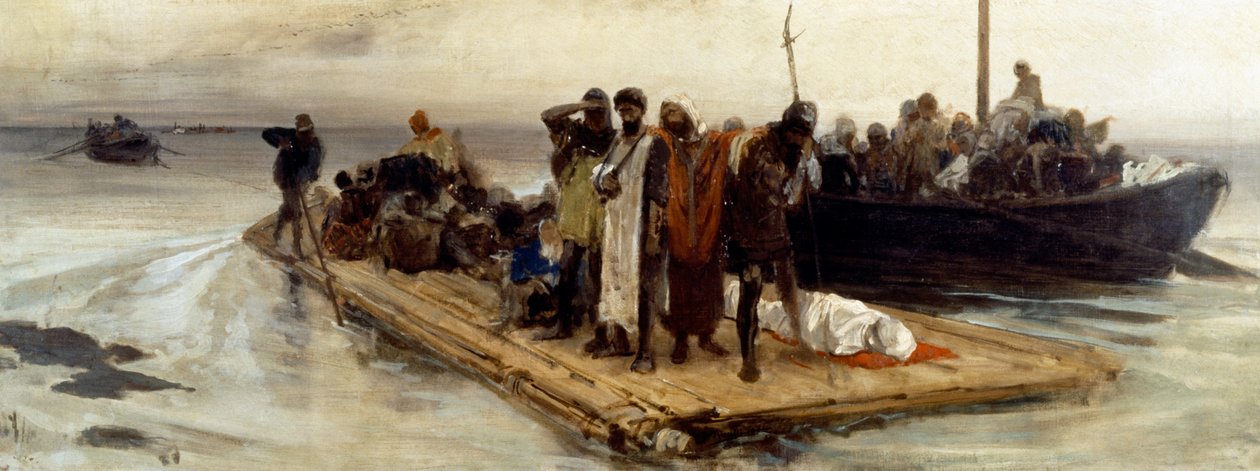 Uprchlíci z Aquileie od Domenico Morelli
