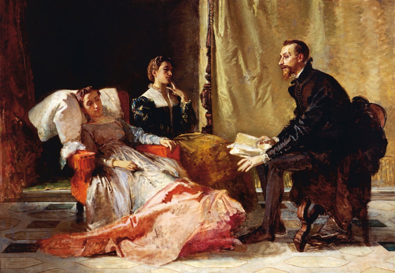 Torquato Tasso čte Osvobozený Jeruzalém do Eleonory d