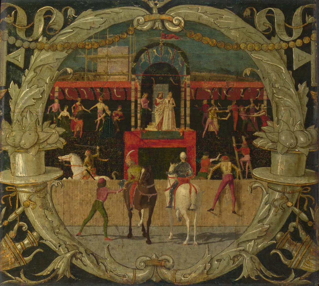 Znásilnění sabinských žen po signálu, c. 1490 od Domenico Morone