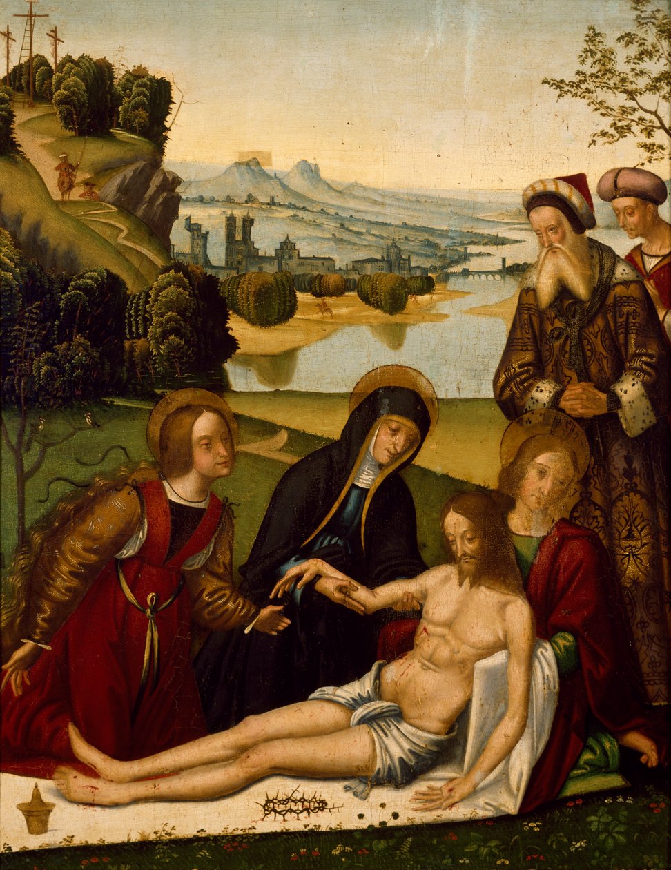 Oplakávání nad mrtvým Kristem, Domenico Panetti (asi 1460 - před rokem 1513) od Domenico Panetti